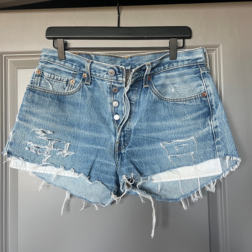 Levi’s distressed cutoff shorts
